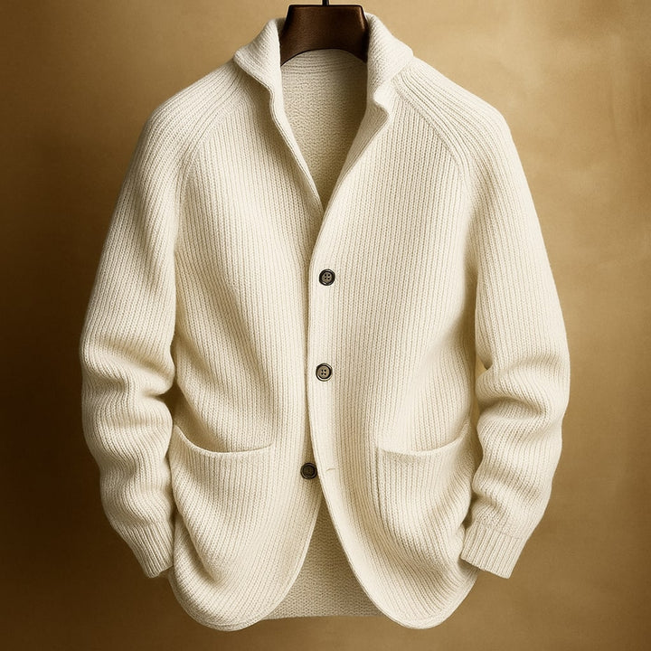 Corvinus | Herren Strickjacke Cardigan mit Knöpfen - Coral - Image 3