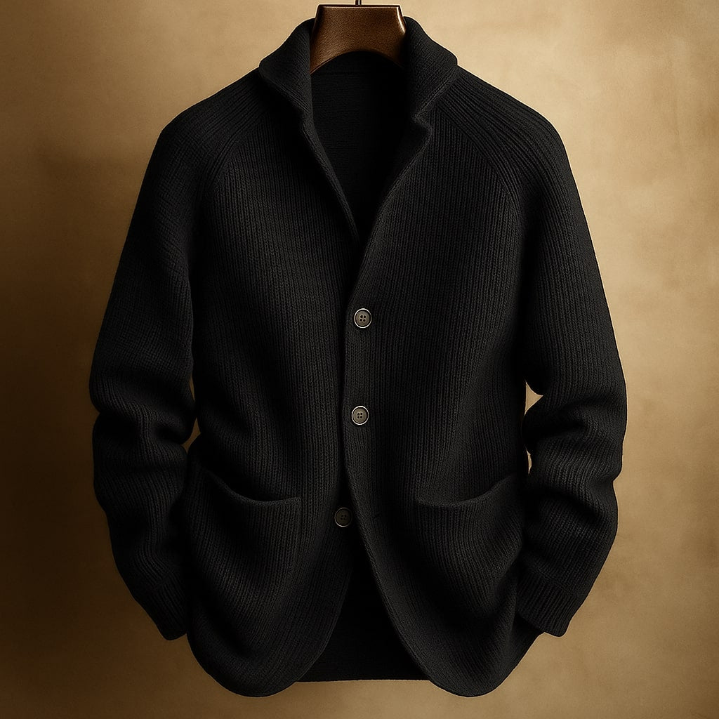 Corvinus | Herren Strickjacke Cardigan mit Knöpfen - Coral - Image 7