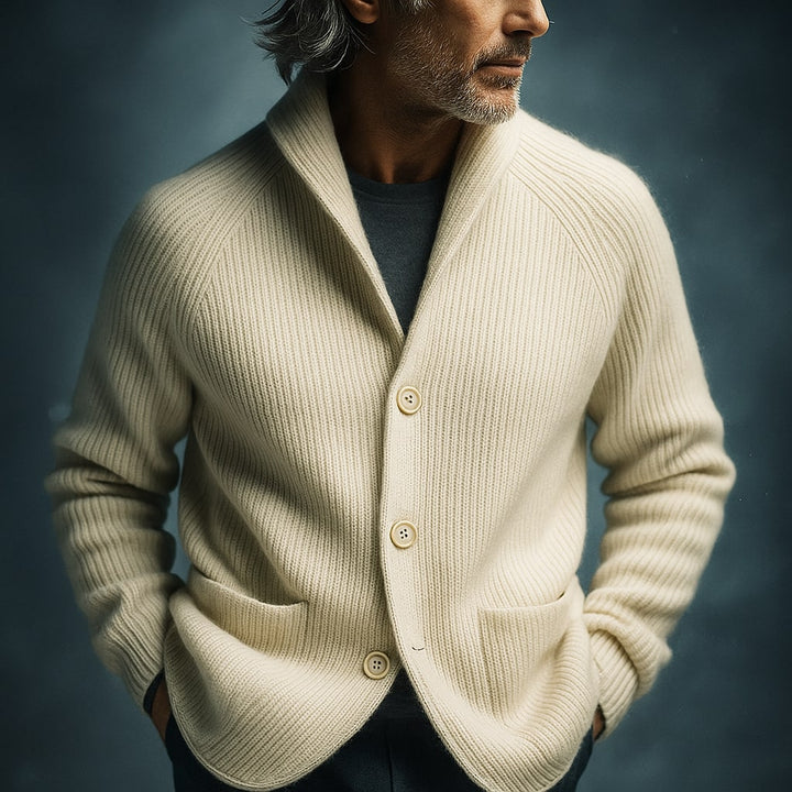 Corvinus | Herren Strickjacke Cardigan mit Knöpfen - Coral - Image 9