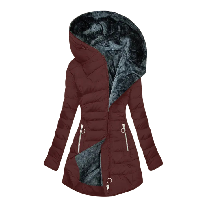 Veldrun | Damen Steppjacke mit Kapuze Winterjacke
