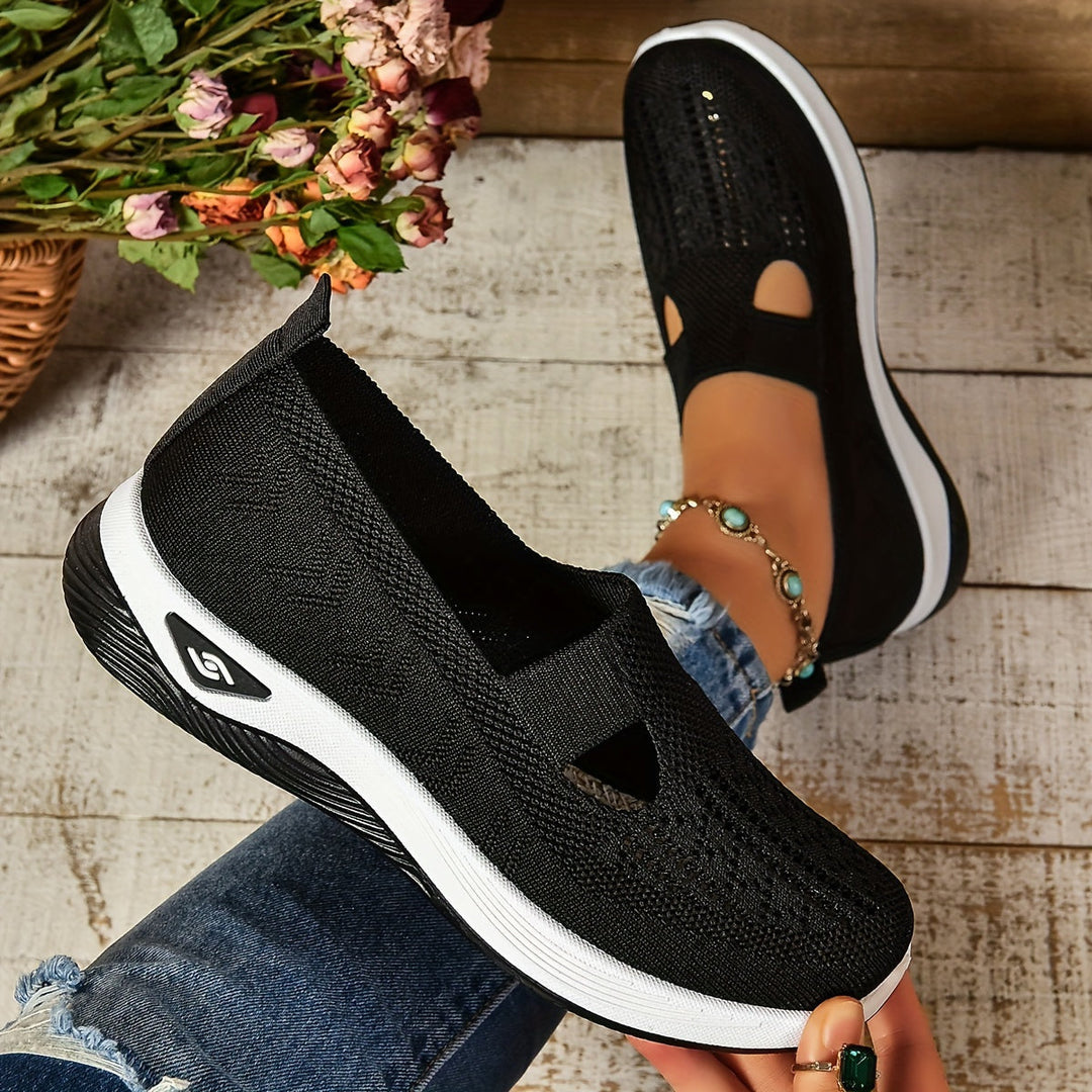 Lena | Damen Slip-on Sneaker Leicht Atmungsaktiv Bequeme Walkingschuhe
