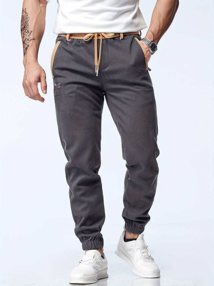 Remo | Herren Jogger Hose Slim Fit Freizeithose mit Kontrastband