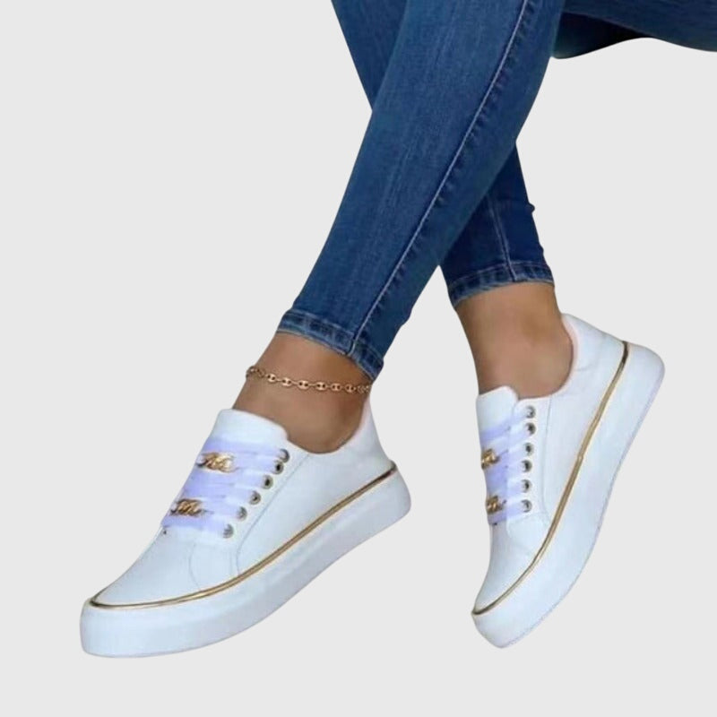 Joysy | Damen Sneaker Schnürschuh Velours Plateau Freizeitschuh