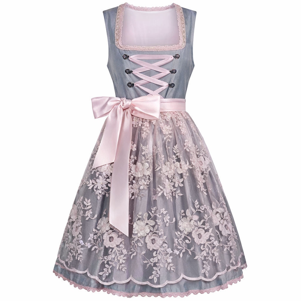 Lieselotte | Damen Dirndl Oktoberfest Kleid mit Schürze - Black - Image 2