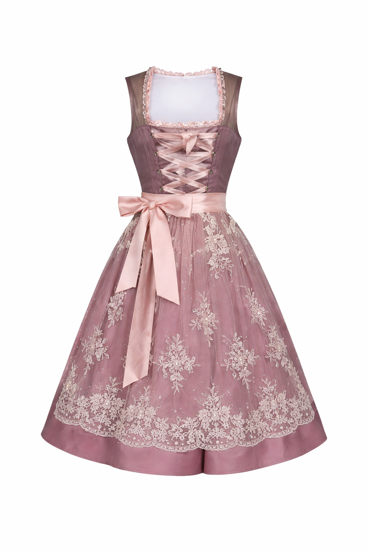 Lieselotte | Damen Dirndl Oktoberfest Kleid mit Schürze - Black - Image 3