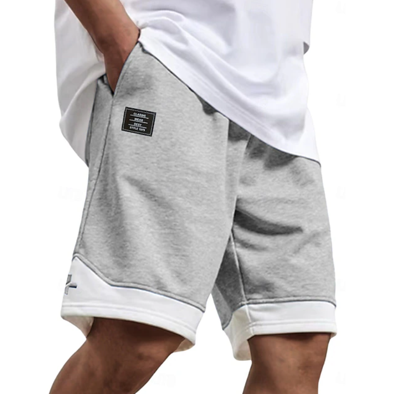 Dario | Herren Sweatshorts Relaxed Fit mit Kordelzug - Light Grey - Image 1