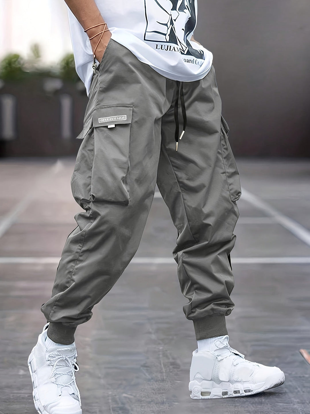 Daxton | Herren Cargo Jogger Hose mit Cargotaschen - Black - Image 2