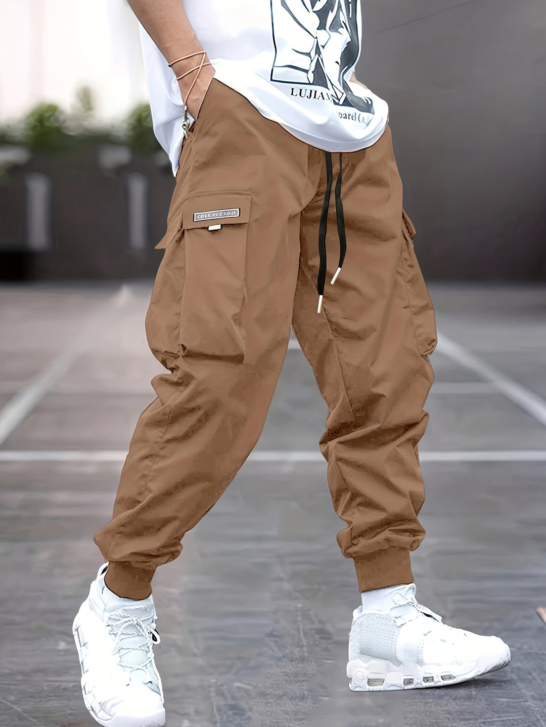 Daxton | Herren Cargo Jogger Hose mit Cargotaschen - Black - Image 4