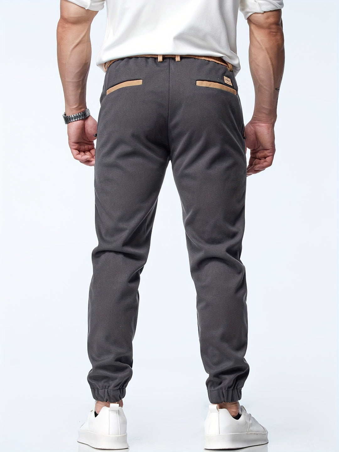 Remo | Herren Jogger Hose Slim Fit Freizeithose mit Kontrastband