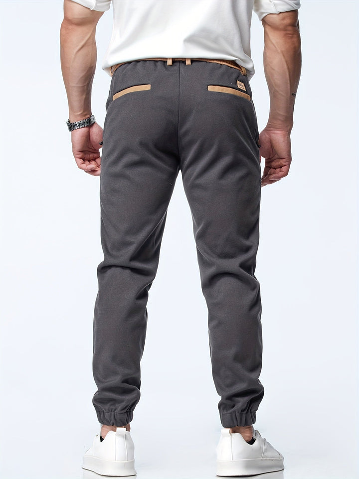 Remo | Herren Jogger Hose Slim Fit Freizeithose mit Kontrastband