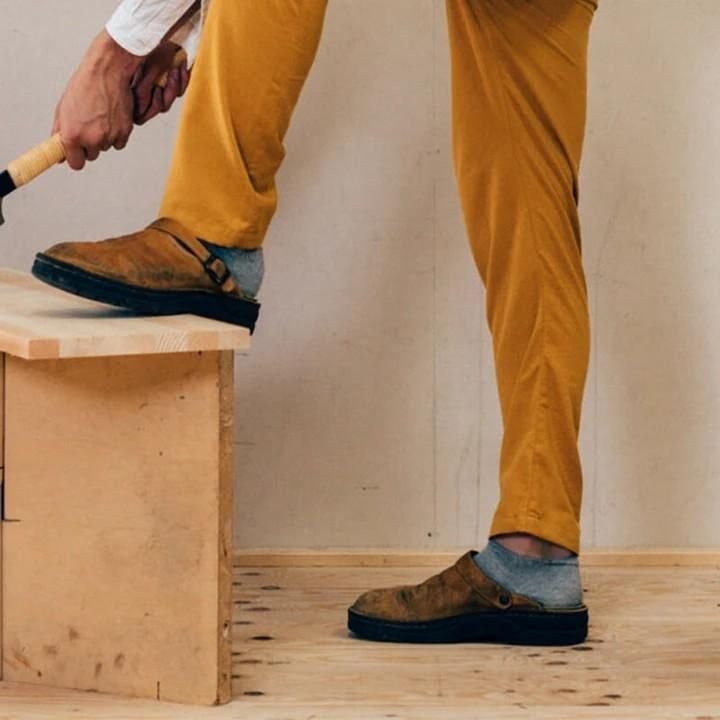 Bruno | Herren Clogs mit Schnalle Leder-Optik Hausschuhe
