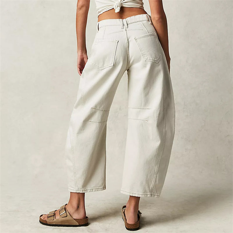 Fessa | Damen Barrel Jeans Low Waist Wide Leg