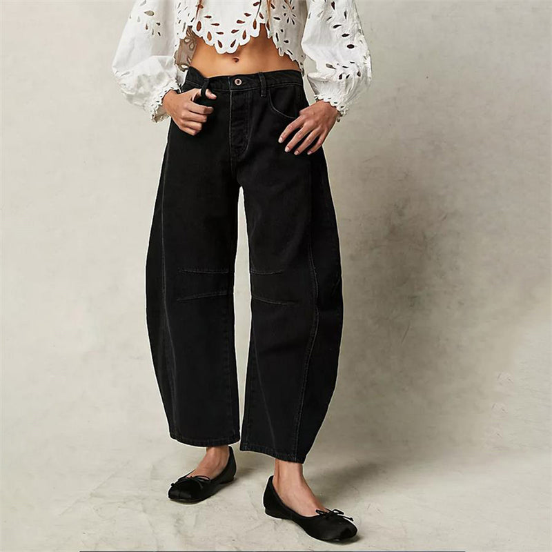 Fessa | Damen Barrel Jeans Low Waist Wide Leg