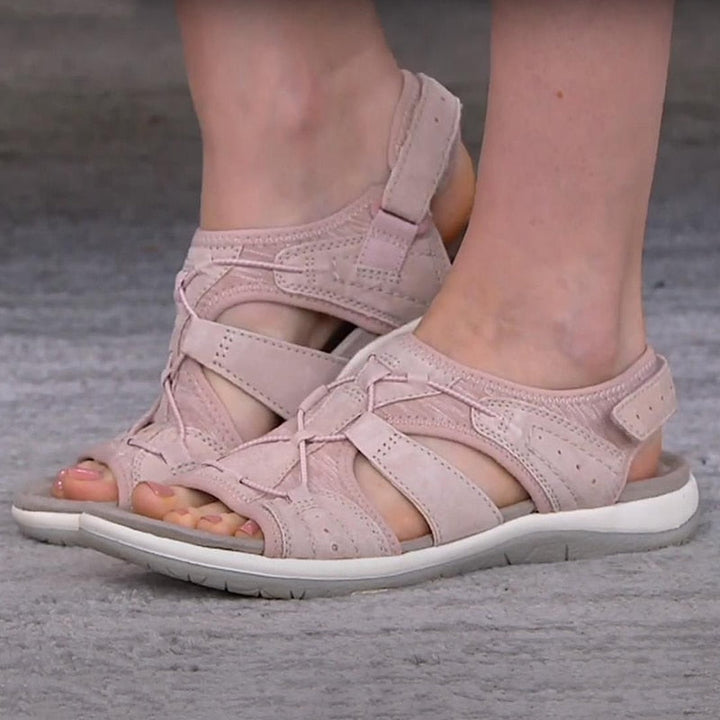 Luna | Damen Sandalen mit Klettverschluss Offene Sommersandalen