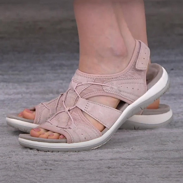 Luna | Damen Sandalen mit Klettverschluss Offene Sommersandalen