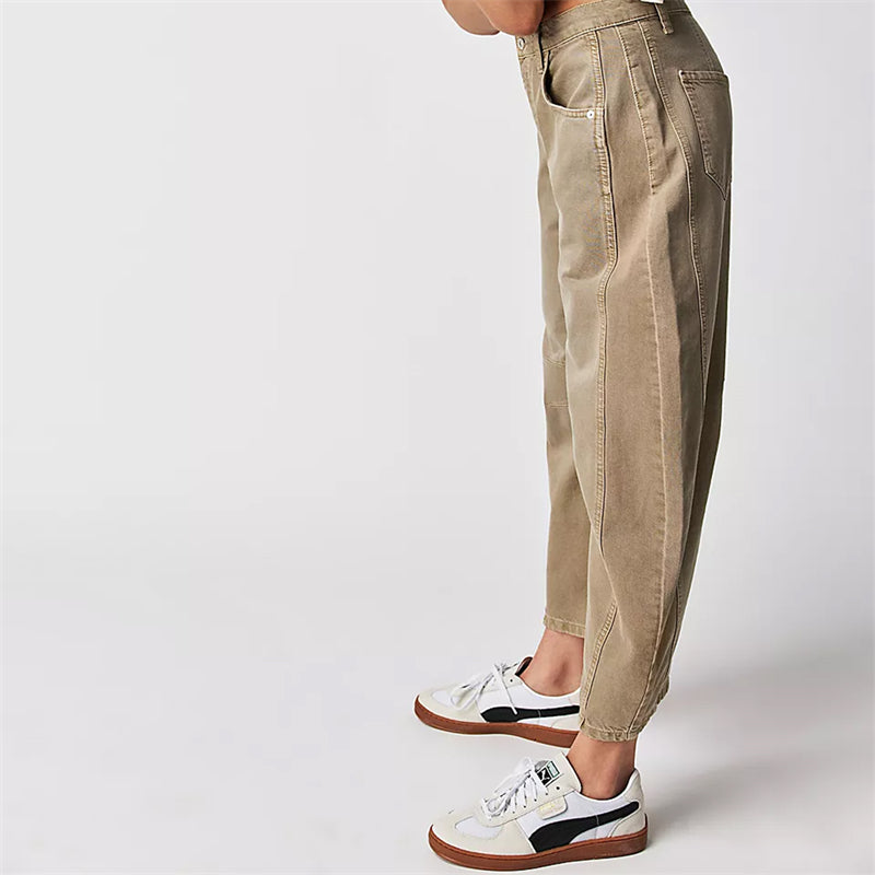 Fessa | Damen Barrel Jeans Low Waist Wide Leg