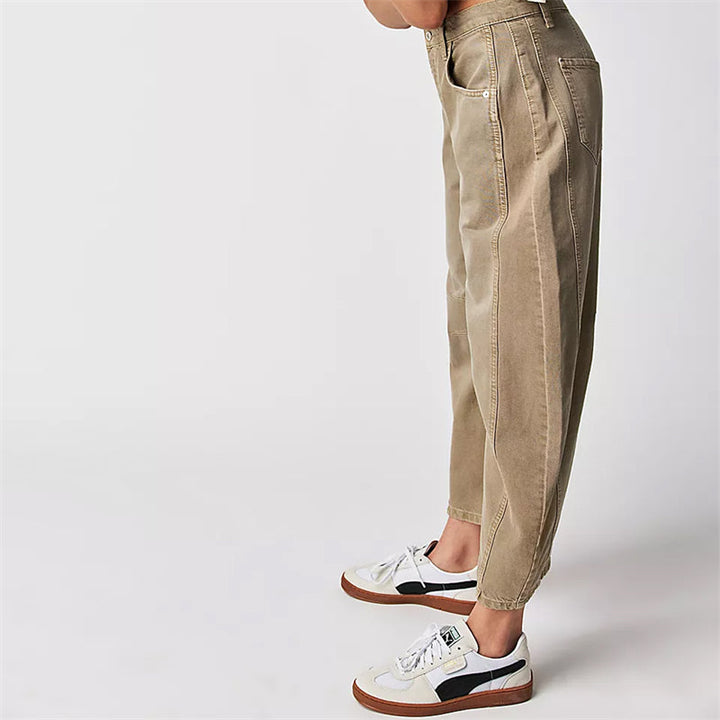 Fessa | Damen Barrel Jeans Low Waist Wide Leg