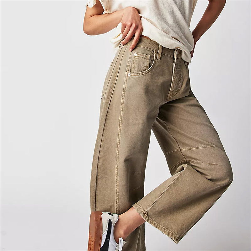 Fessa | Damen Barrel Jeans Low Waist Wide Leg