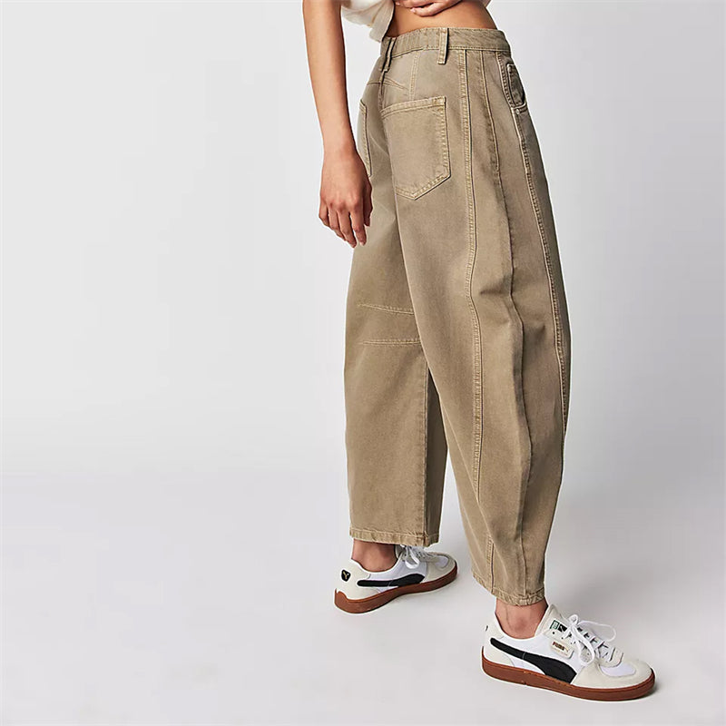 Fessa | Damen Barrel Jeans Low Waist Wide Leg