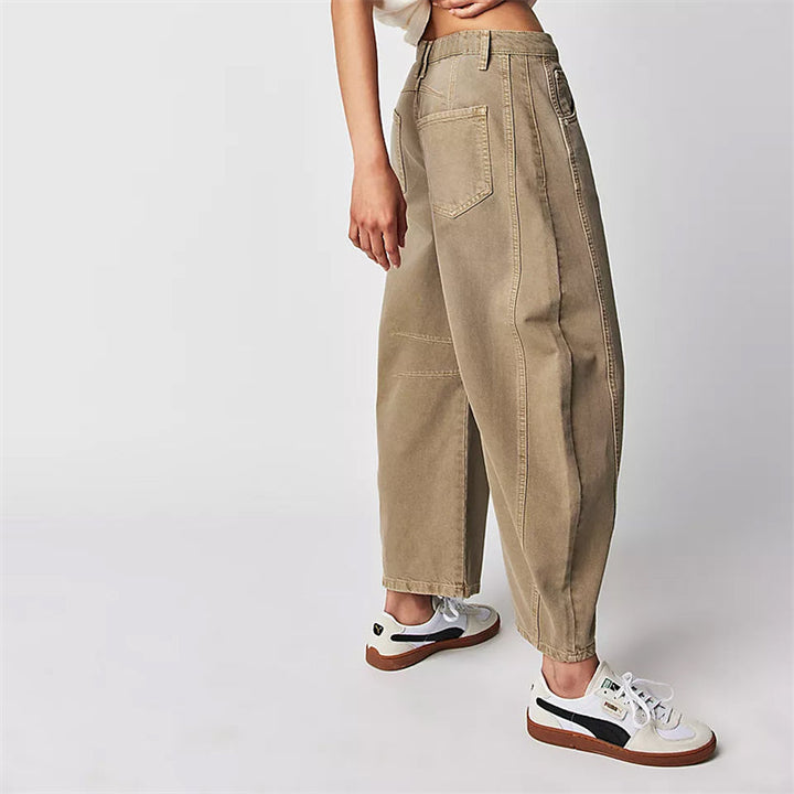 Fessa | Damen Barrel Jeans Low Waist Wide Leg