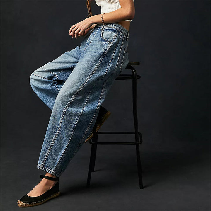 Fessa | Damen Barrel Jeans Low Waist Wide Leg