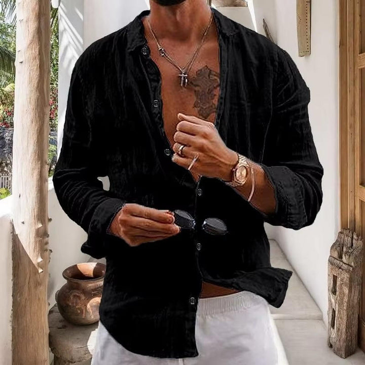 Niko | Herren hemd, offener Kragen Langarm casual