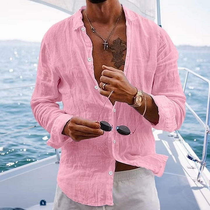 Niko | Herren hemd, offener Kragen Langarm casual