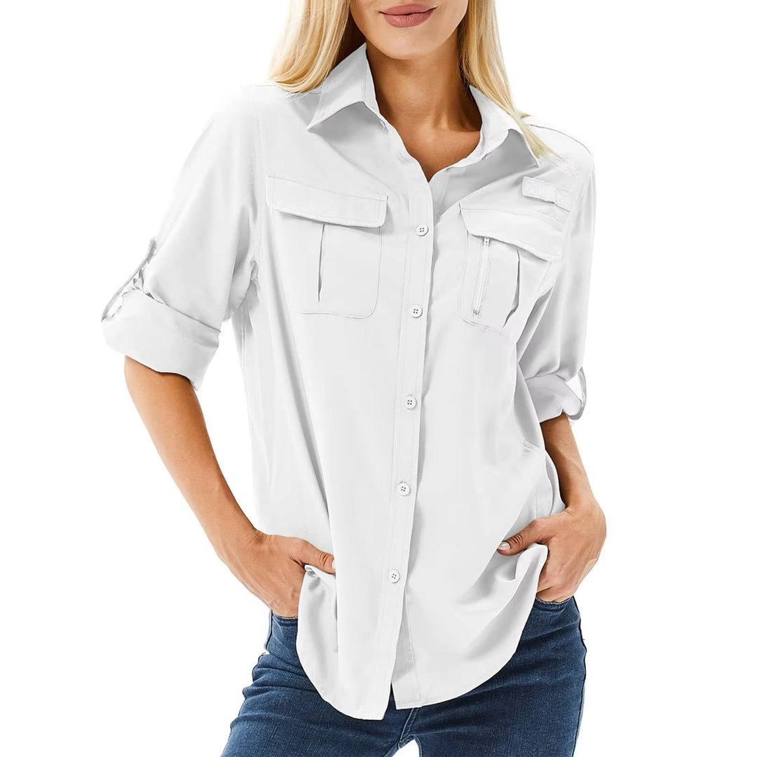Sierra | Damen Outdoor Hemd mit UV-Schutz, Safari Shirt Langarm