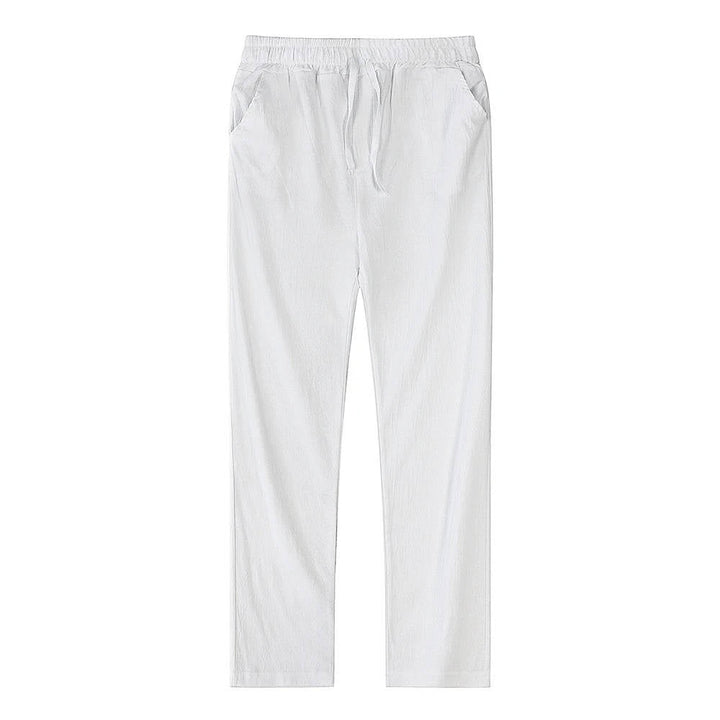 Pablo | Herren hose leicht, gerade Sommerhose mit Kordelzug