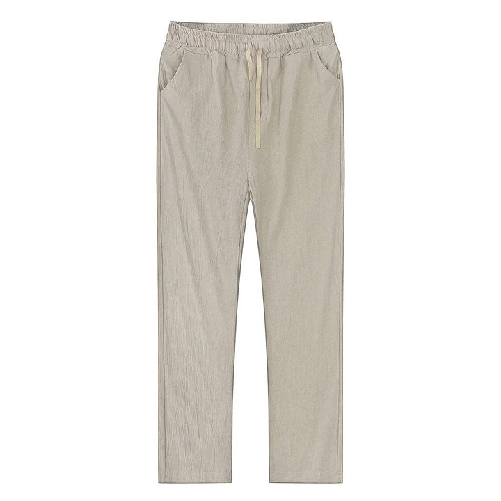 Pablo | Herren hose leicht, gerade Sommerhose mit Kordelzug