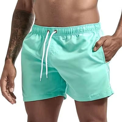 Kallo | Herren Badeshorts, Boardshorts mit Kordelzug Sommer