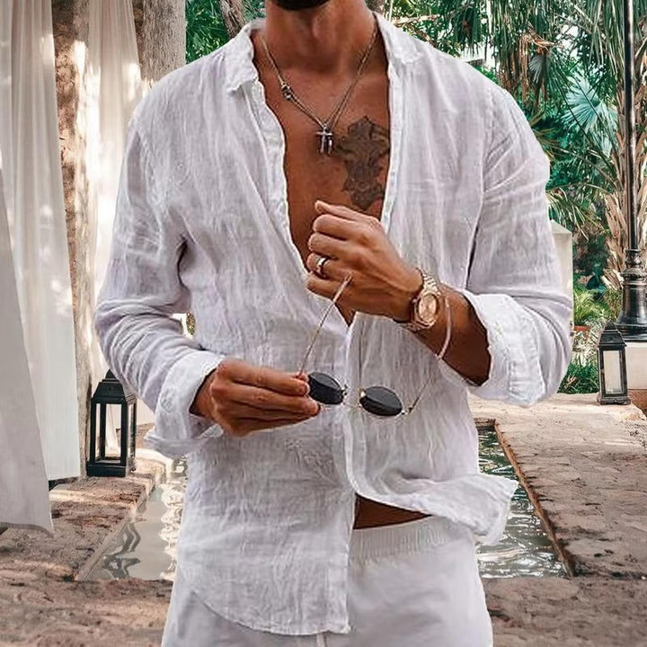 Niko | Herren hemd, offener Kragen Langarm casual