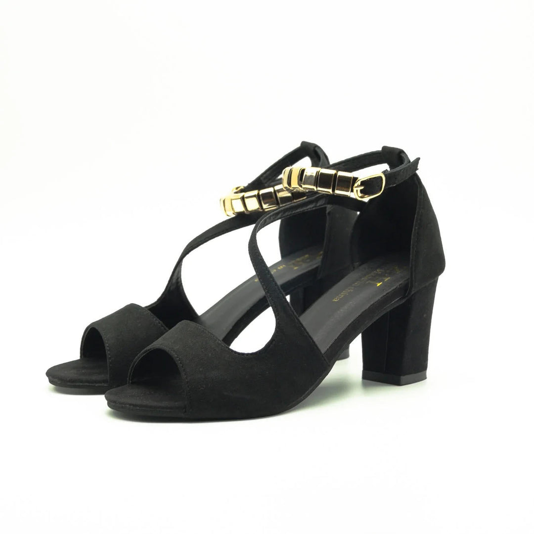 Gianna | Damen Blockabsatz Sandalen mit Knöchelriemen, elegant