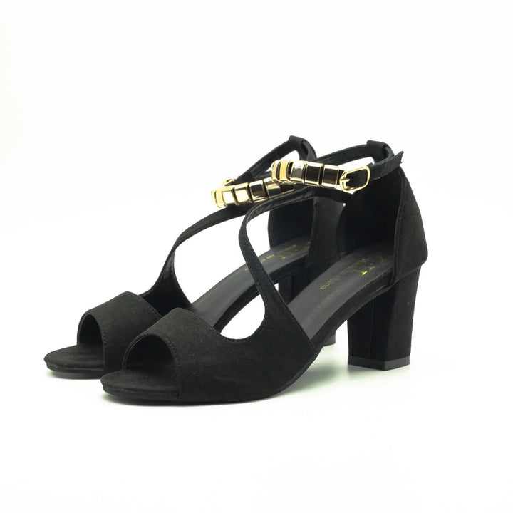 Gianna | Damen Blockabsatz Sandalen mit Knöchelriemen, elegant