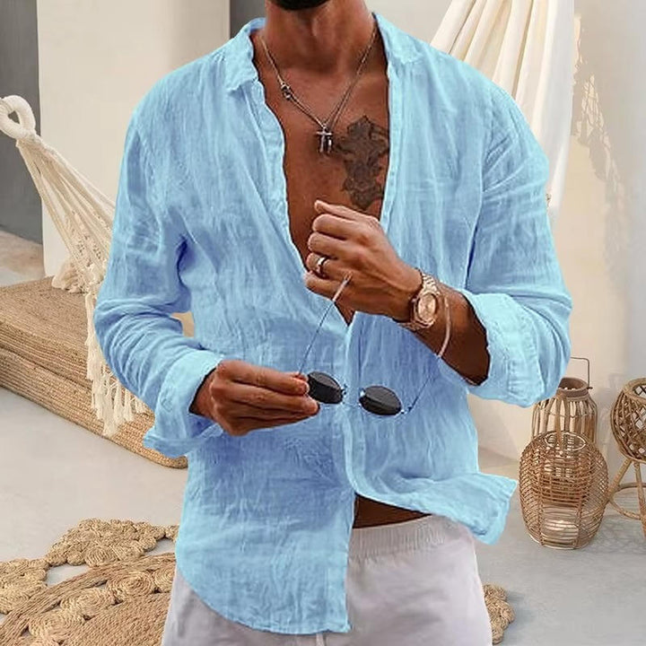Niko | Herren hemd, offener Kragen Langarm casual