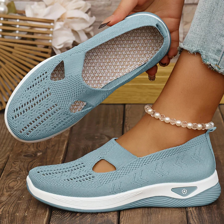 Lena | Damen Slip-on Sneaker Leicht Atmungsaktiv Bequeme Walkingschuhe