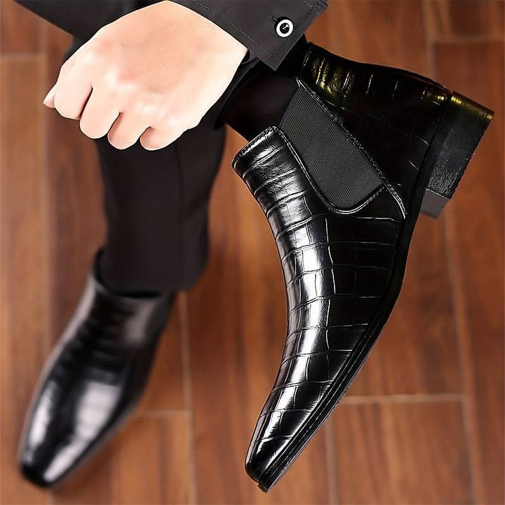 Valdemar | Herren Chelsea Boots Stiefelette Rot