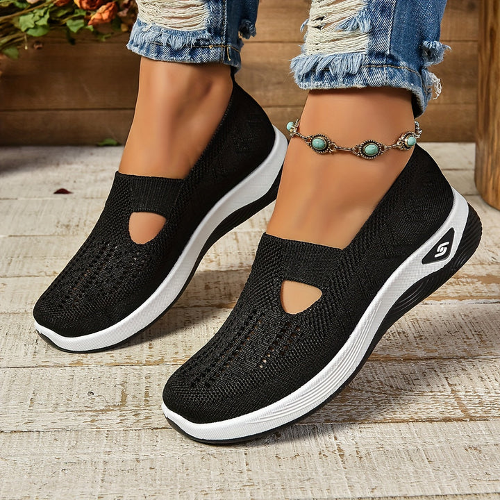 Lena | Damen Slip-on Sneaker Leicht Atmungsaktiv Bequeme Walkingschuhe