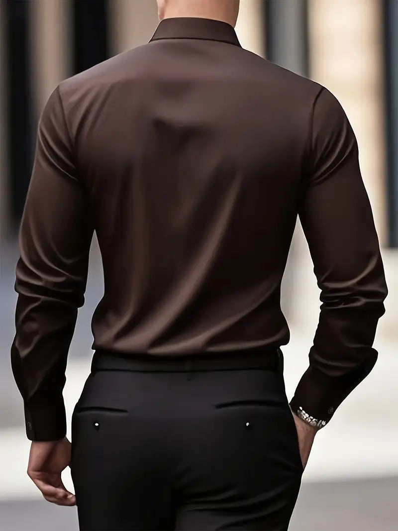 Marc | Herren Businesshemd Slim Fit Langarm Knopfleiste