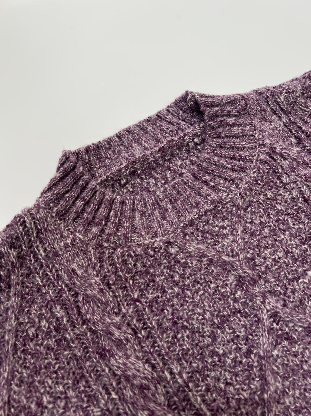 Edelborg | Damen Strickkleid mit Zopfmuster - Purple - Image 5