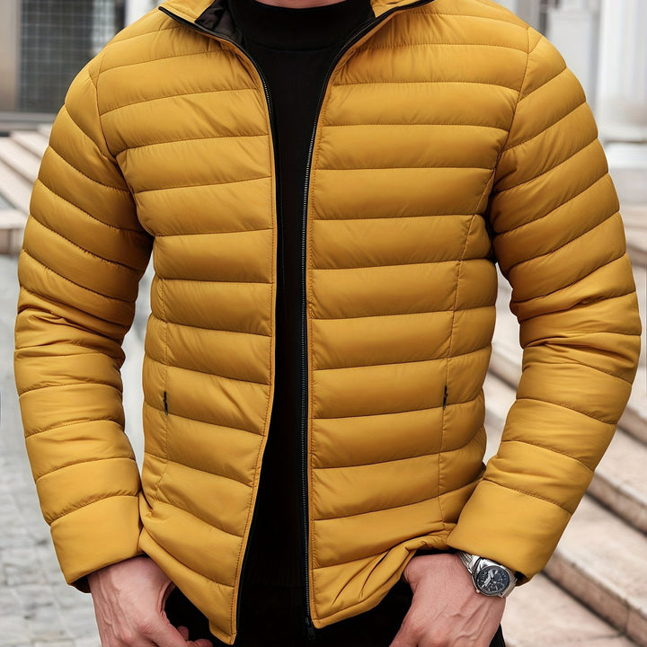 Edvald | Herren Leichte Steppjacke Winterjacke - Mustard - Image 1