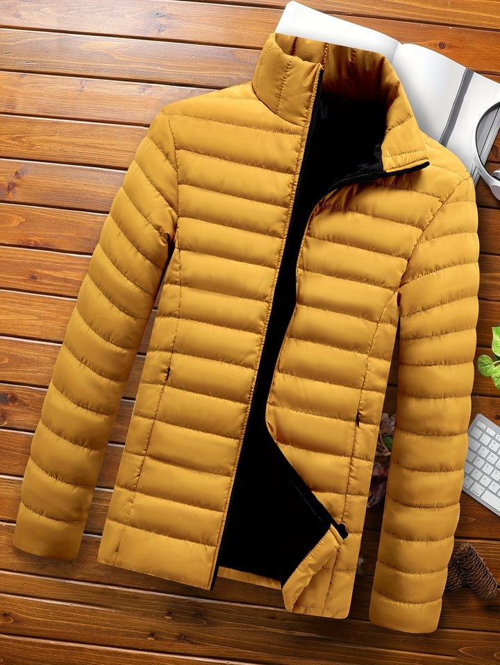 Edvald | Herren Leichte Steppjacke Winterjacke - Mustard - Image 2