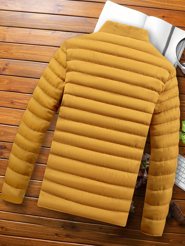 Edvald | Herren Leichte Steppjacke Winterjacke - Mustard - Image 3