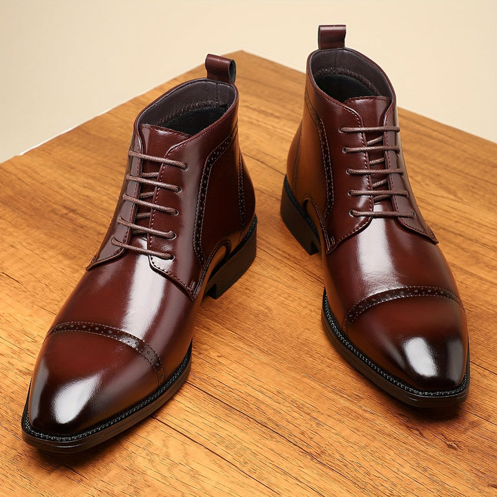 Edvard | Herren Stiefeletten Cap-Toe Schnürboots - Navy - Image 5