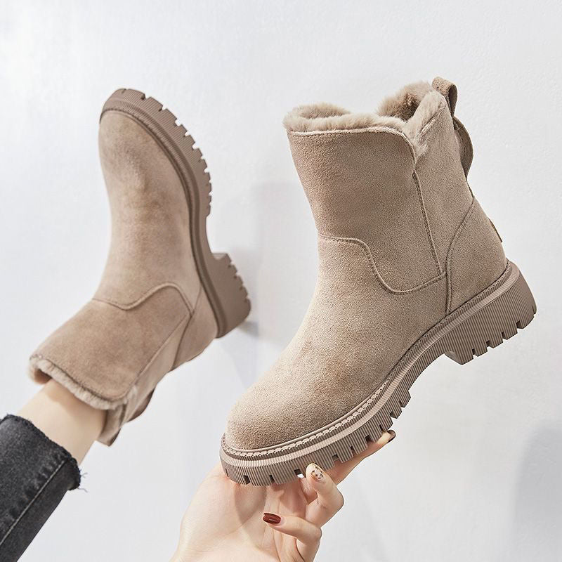 Eldwiga | Damen Wasserdichte Winterstiefel Gefüttert - Beige - Image 1
