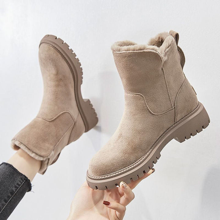 Eldwiga | Damen Wasserdichte Winterstiefel Gefüttert - Beige - Image 1