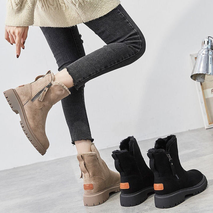 Eldwiga | Damen Wasserdichte Winterstiefel Gefüttert - Beige - Image 2