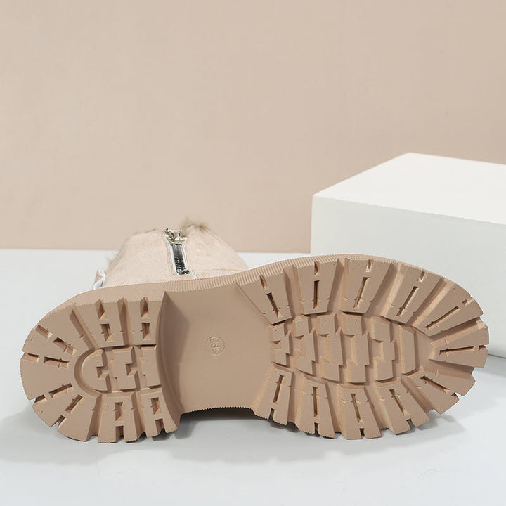Eldwiga | Damen Wasserdichte Winterstiefel Gefüttert - Beige - Image 3