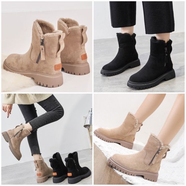Eldwiga | Damen Wasserdichte Winterstiefel Gefüttert - Beige - Image 4