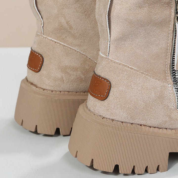 Eldwiga | Damen Wasserdichte Winterstiefel Gefüttert - Beige - Image 5